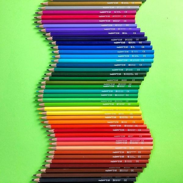 Carioca Tita Rainbow Set Pack de 50 Lapices Hexagonales de Colores