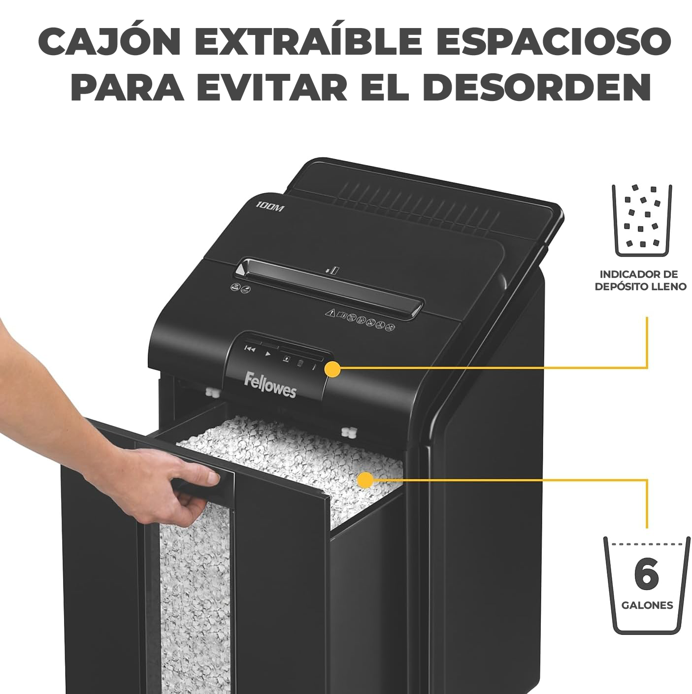 Fellowes AutoMax Micro-Cut - Trituradora de papel 2 en 1 con alimentación automática de 100 hojas