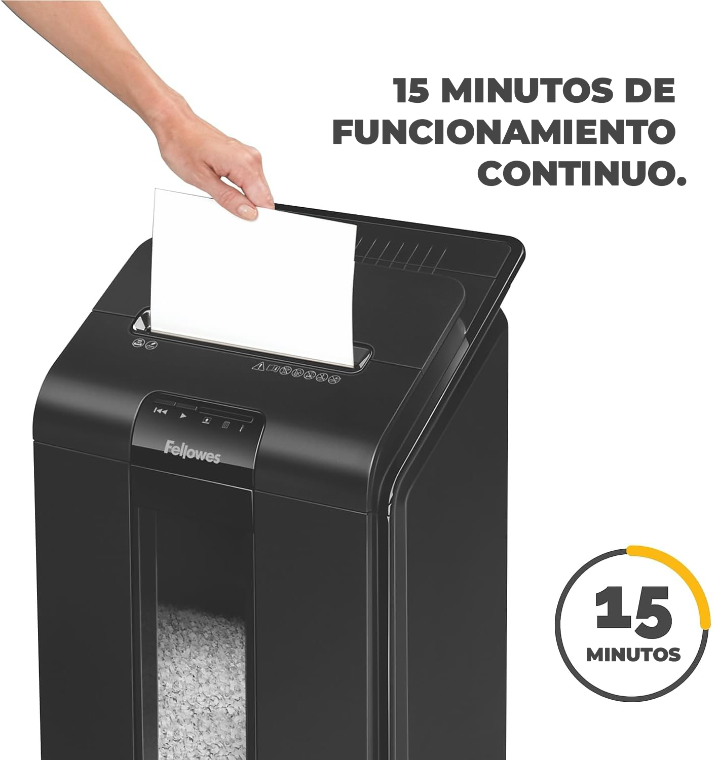 Fellowes AutoMax Micro-Cut - Trituradora de papel 2 en 1 con alimentación automática de 100 hojas