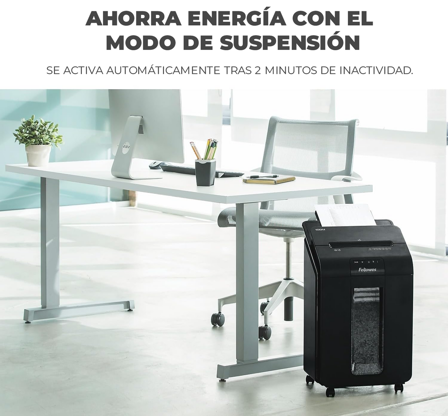Fellowes AutoMax Micro-Cut - Trituradora de papel 2 en 1 con alimentación automática de 100 hojas