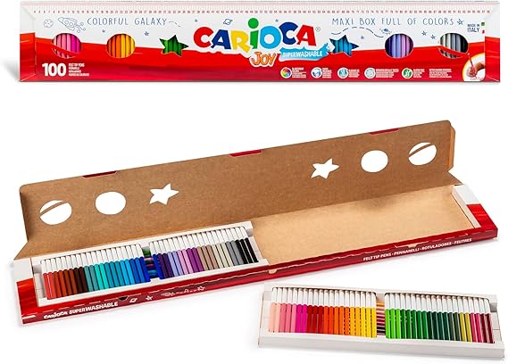 Marcadores Carioca Punta Fina - 100 uds