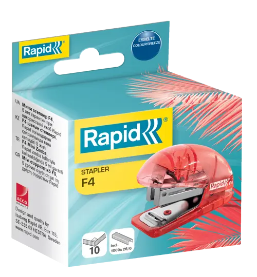 Mini grapadora Rapid Colour'Breeze F4