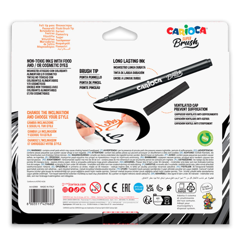 Marcadores Super Brush - 20 Uds
