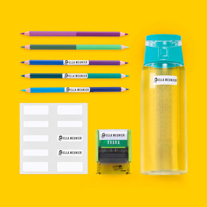 Kit Stamp & Stick (Sello + Tinta + 30 stickers)