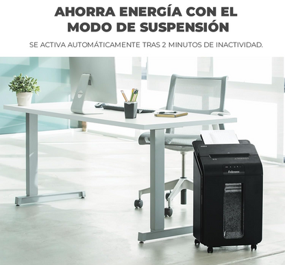 Fellowes AutoMax Micro-Cut - Trituradora de papel 2 en 1 con alimentación automática de 100 hojas