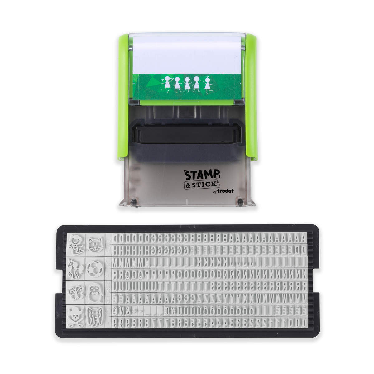 Kit Stamp & Stick (Sello + Tinta + 30 stickers)