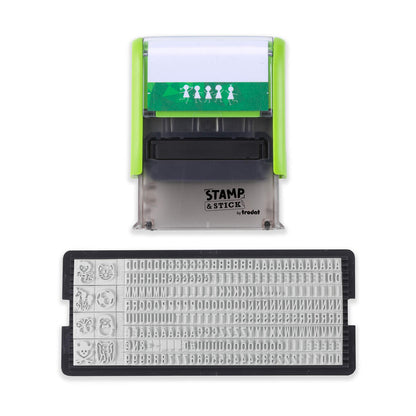 Kit Stamp & Stick (Sello + Tinta + 30 stickers)