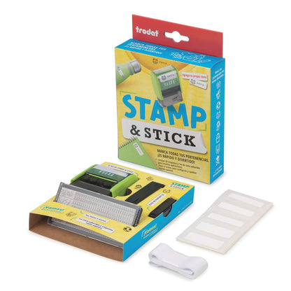 Kit Stamp & Stick (Sello + Tinta + 30 stickers)