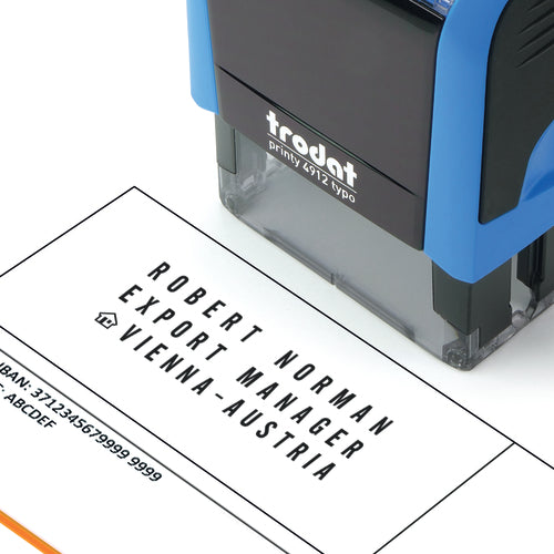 Sello de Texto Autoentintable Typomatic 4911 - Personaliza en un Instante