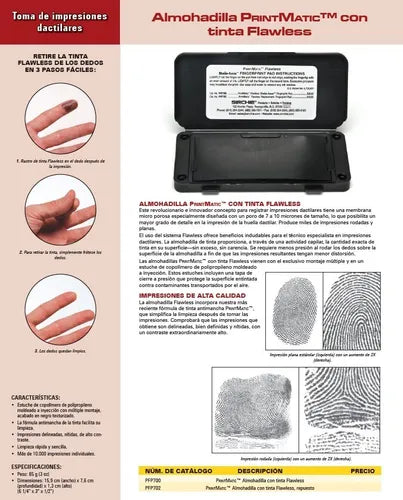 Almohadilla Sirchie PFP-700
