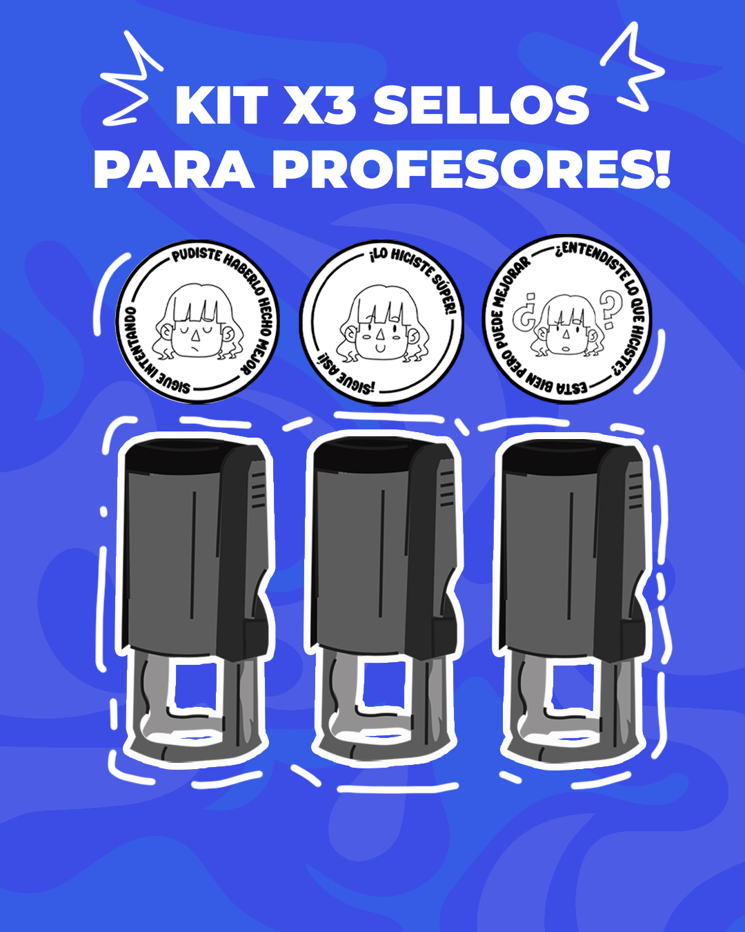 Kit X3 Sellos para profesores