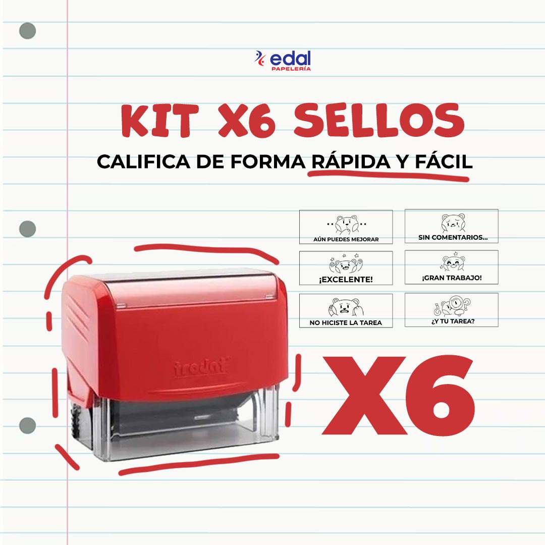 Kit 6 sellos para profesores