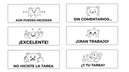 Kit 6 sellos para profesores